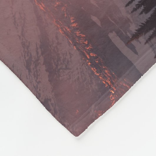 Gletschertal (Sonnenaufgang) Fleecedecke (Ecke)