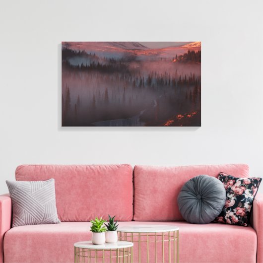 Gletschertal (Sonnenaufgang) Leinwanddruck (Insitu (Wohnzimmer))