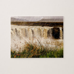 Gletscherwasserfall Island Puzzle