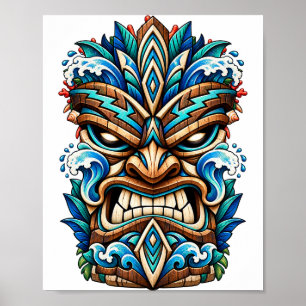 Gletscherwelle Tiki Poster