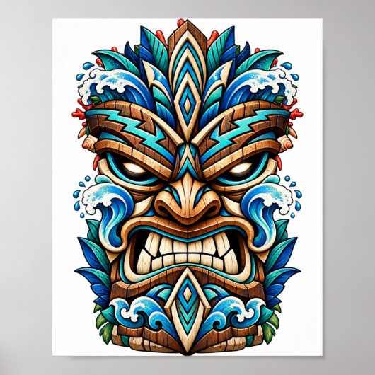 Gletscherwelle Tiki Poster (Vorne)