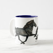 Gletta Icelandic Pferderennen Zweifarbige Tasse (Vorderseite Links)