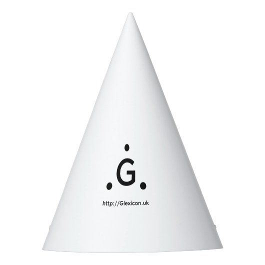 Glexicon UK Partyhut (Vorderseite)