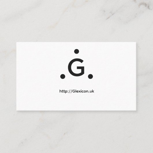 Glexicon UK Visitenkarte (Vorderseite)