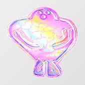 Glick den Golem Fensteraufkleber (Blatt)