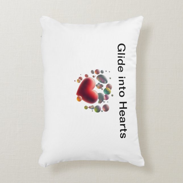 Glide in die Herzen Dekokissen (Vorderseite(Vertikal))