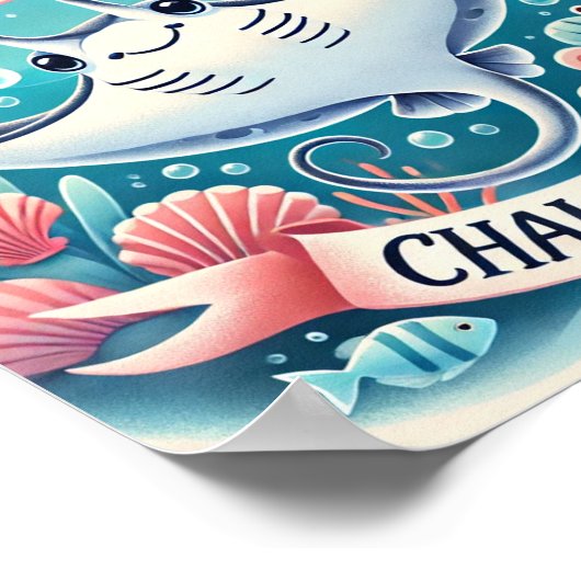 Glide Manta Poster (Ecke)