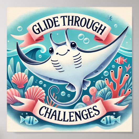 Glide Manta Poster (Vorne)