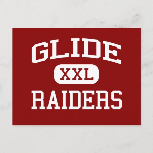 Glide - Raiders - Mittelschule - Glide Oregon Postkarte (Vorderseite)