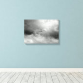 Glider fliegen in grauer Luft Leinwanddruck (Insitu (Holzboden))