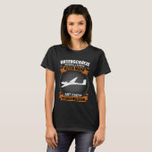 Glider flight old man saying glider pilot sailing  T-Shirt (Vorne ganz)