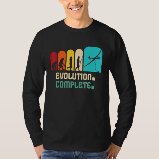 Glider Flugzeug Glider Evolution Sailflies T-Shirt (Vorderseite)