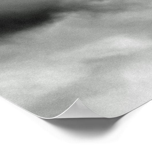 Glider flying in grey sky poster (Ecke)