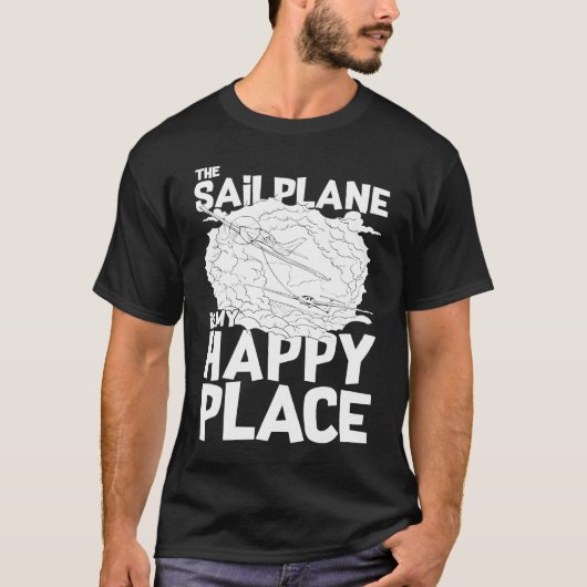 Glider Plane Pilot Flying Sailplane Training Fligh T-Shirt (Vorderseite)