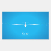 Glider Rechteckiger Aufkleber (Vorderseite)