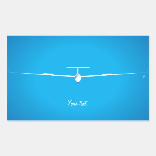 Glider Rechteckiger Aufkleber (Vorderseite)