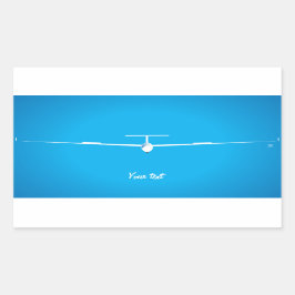 Glider Rechteckiger Aufkleber