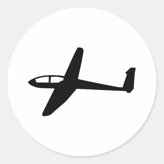 Glider Runder Aufkleber (Vorderseite)