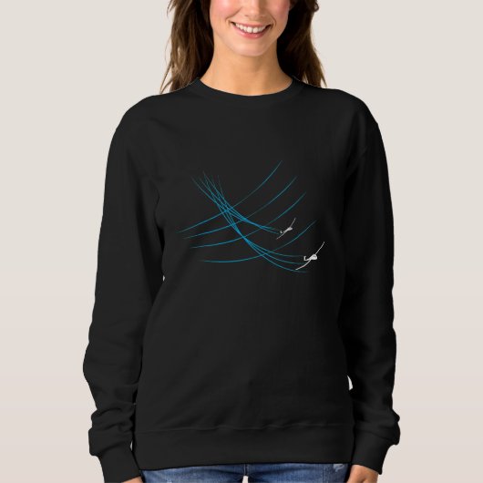 Glider Sky Soar Flight Sailplane Aviator Pilot Sweatshirt (Vorderseite)