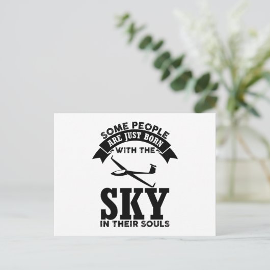 Glider Sprichworte | Gliding Soaring Pilot Geschen Postkarte (Stehend Vorderseite)