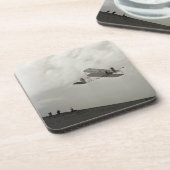 Glider Test Flight Aviation Wright Brothers Getränkeuntersetzer (Linke Seite)