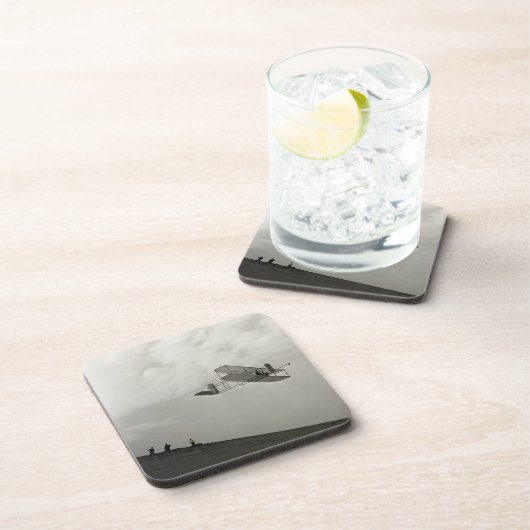 Glider Test Flight Aviation Wright Brothers Getränkeuntersetzer (Rechte Seite)