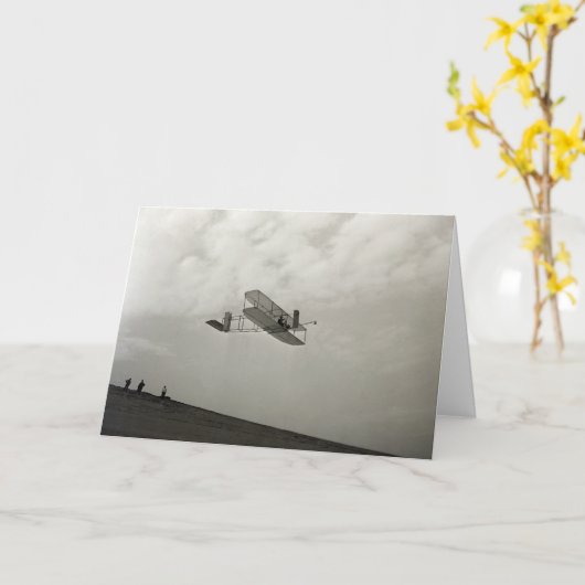 Glider Test Flight Aviation Wright Brothers Karte (Gelbe Blume)