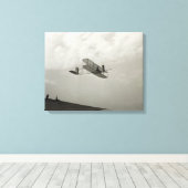Glider Test Flight Aviation Wright Brothers Leinwanddruck (Insitu (Holzboden))