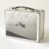 Glider Test Flight Aviation Wright Brothers Metall Brotdose (Rückseite)