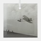 Glider Test Flight Aviation Wright Brothers Ornament Aus Glas (Vorderseite)