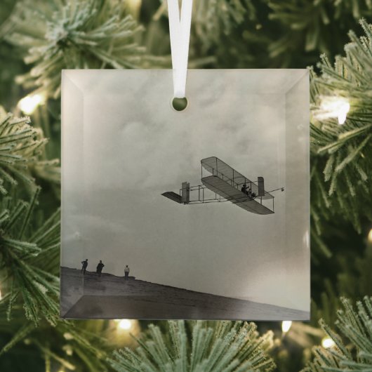 Glider Test Flight Aviation Wright Brothers Ornament Aus Glas (Insitu)