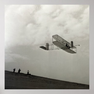 Glider Test Flight Aviation Wright Brothers Poster