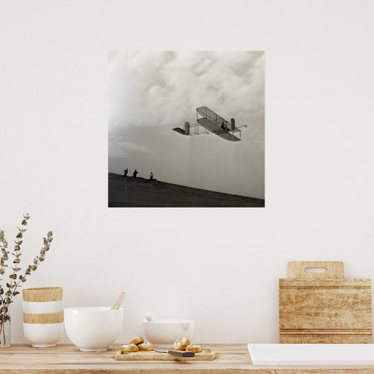 Glider Test Flight Aviation Wright Brothers Poster (Küche)