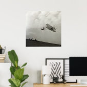 Glider Test Flight Aviation Wright Brothers Poster (Heimbüro)