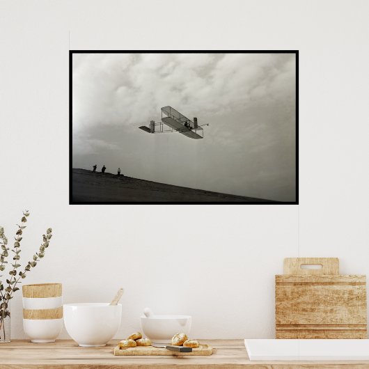 Glider Test Flight Aviation Wright Brothers Poster (Küche)