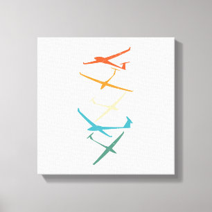 Gliders   Gliderpiloten Thermalquellen in die Höh Leinwanddruck