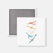 Gliders | Gliderpiloten Thermalquellen in die Höhe Magnet (Vorderseite/Rückseite)