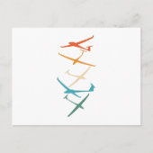 Gliders | Gliderpiloten Thermalquellen in die Höhe Postkarte (Vorderseite)