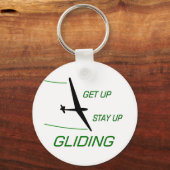 Gliding ... Aufstehen Bleibe Schlüsselanhänger (Vorderseite)
