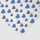 Gliding Hearts - Blau und Grau Seidenpapier (Detail)