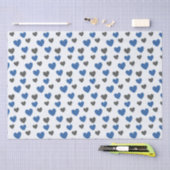 Gliding Hearts - Blau und Grau Seidenpapier (Handwerk)