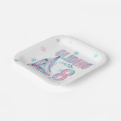 "Gliding into 8th year Skaten Party Pappteller (Gewinkelt)