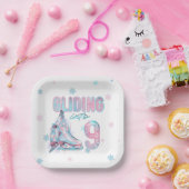 "Gliding into" 9. Skaten Party Pappteller (Party)