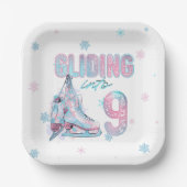 "Gliding into" 9. Skaten Party Pappteller (Vorderseite)