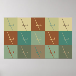 Gliding Pop Art Poster