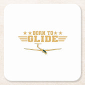 Gliding Rechteckiger Pappuntersetzer (Vorderseite)