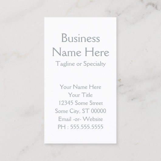 Gliedmaße Visitenkarte (Rückseite)