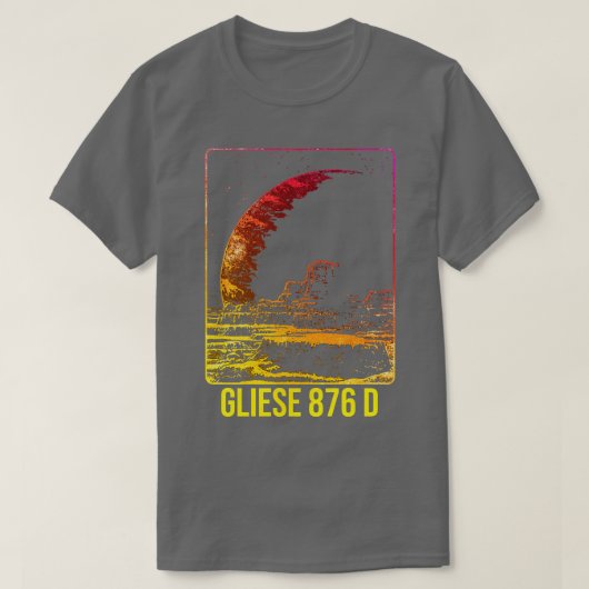 Gliese 876 d Exoplanet Planet T-Shirt (Design vorne)