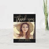 Glimmer-Abschluss gebürstet Danke Karte (Vorderseite)