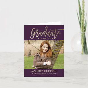 Glimmer-Abschluss gebürstet Danke Karte